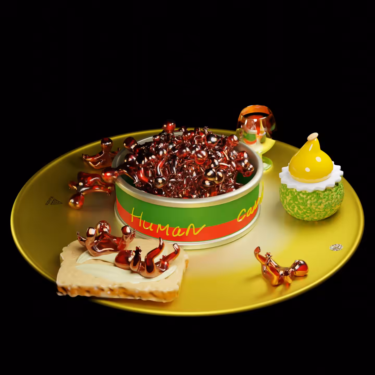 Sculpt plate "Plate with human caviar" by Koloto