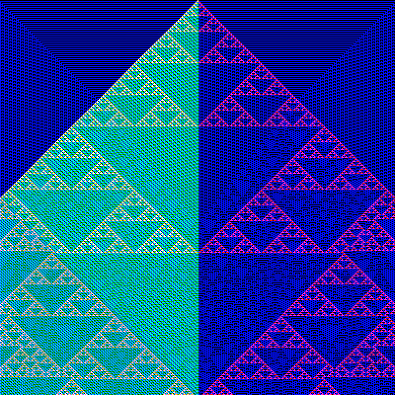 RGB Elementary Cellular Automaton #73
