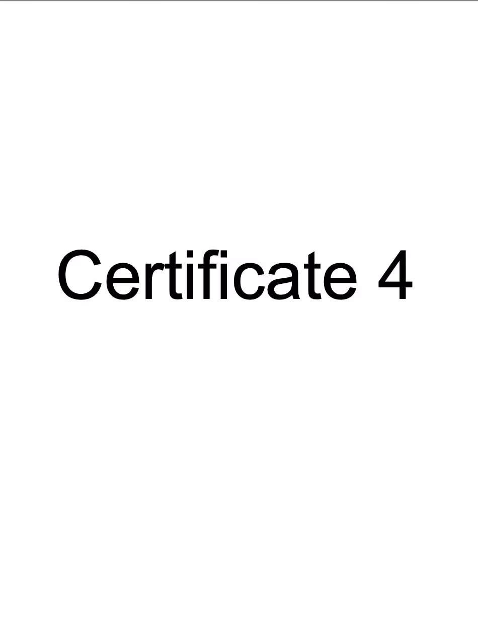 Certificate #4
