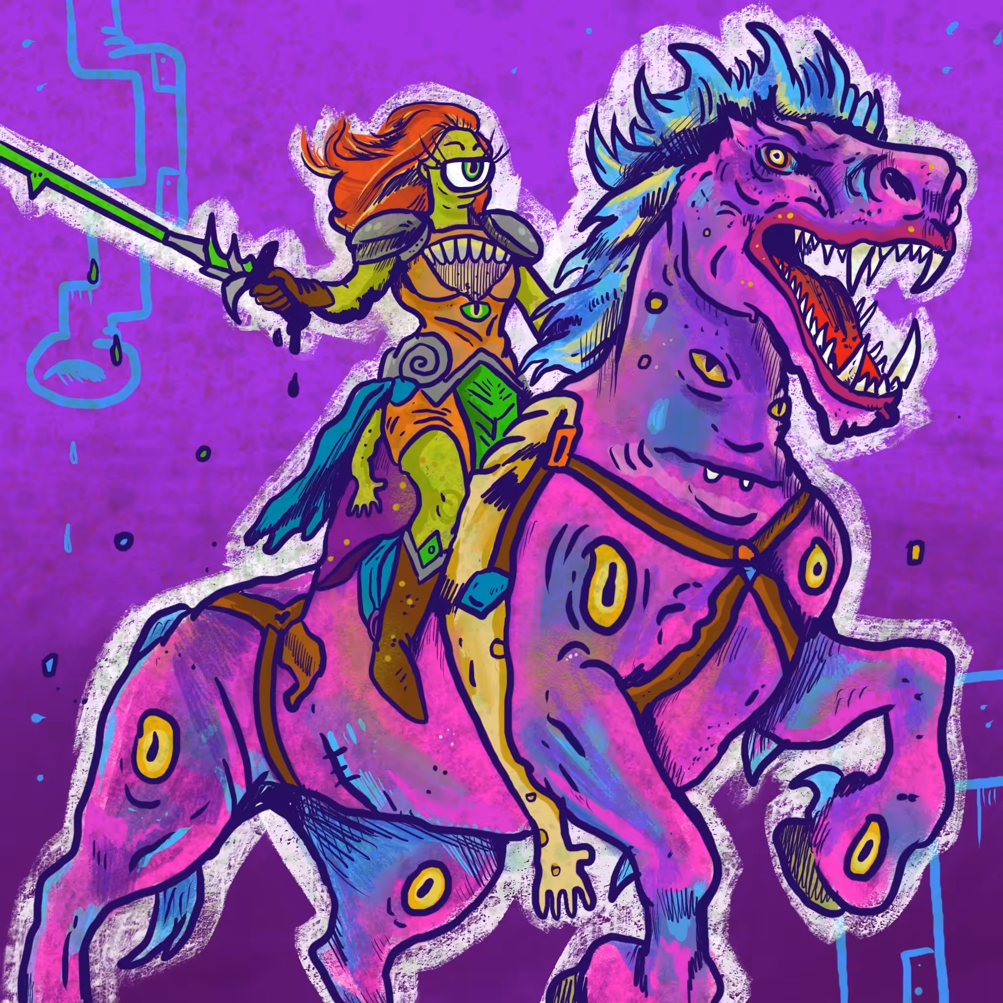 Iris the Cyclops and her Galloping Steed