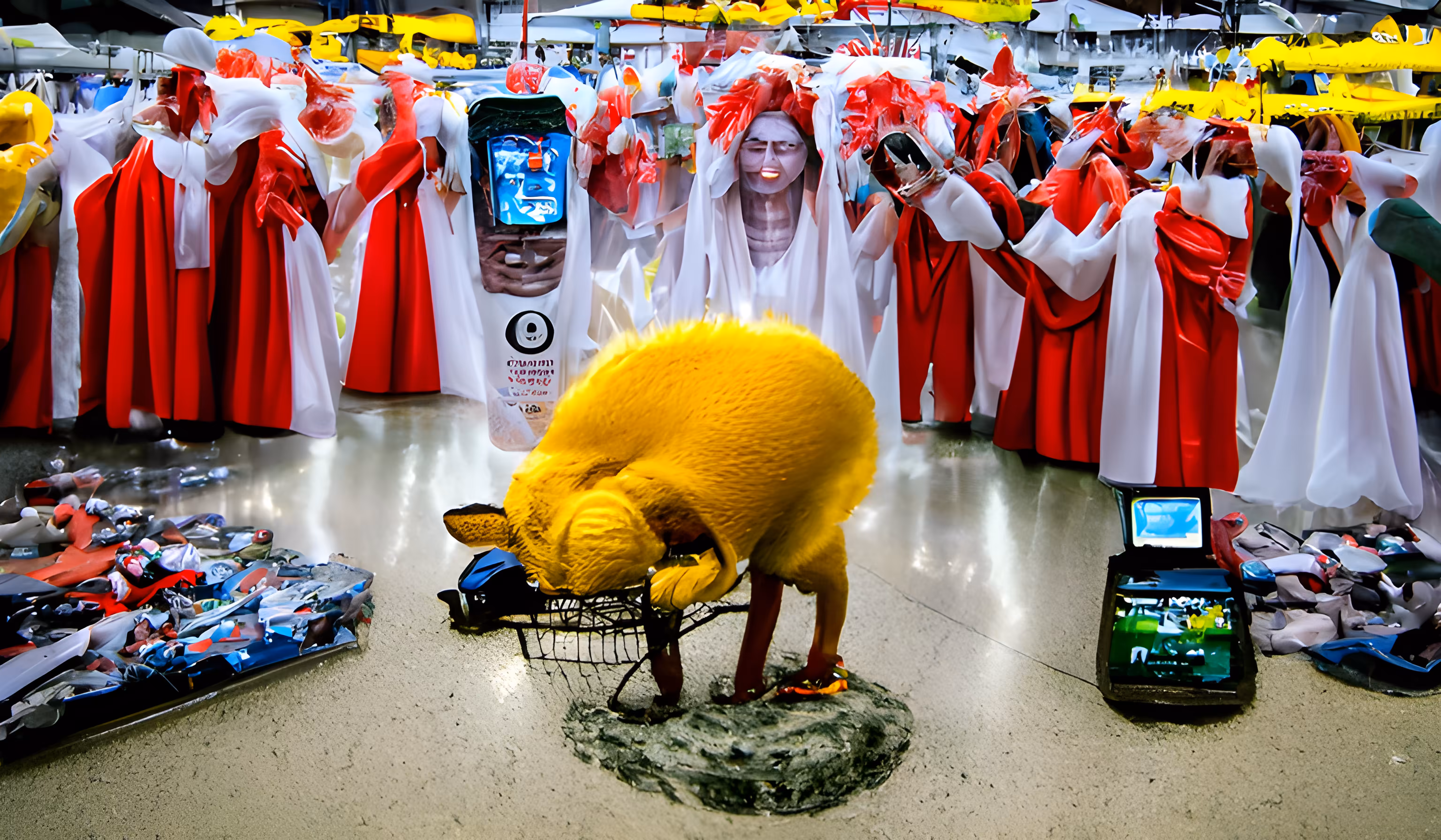 The ritual of worship of the god of consumerism