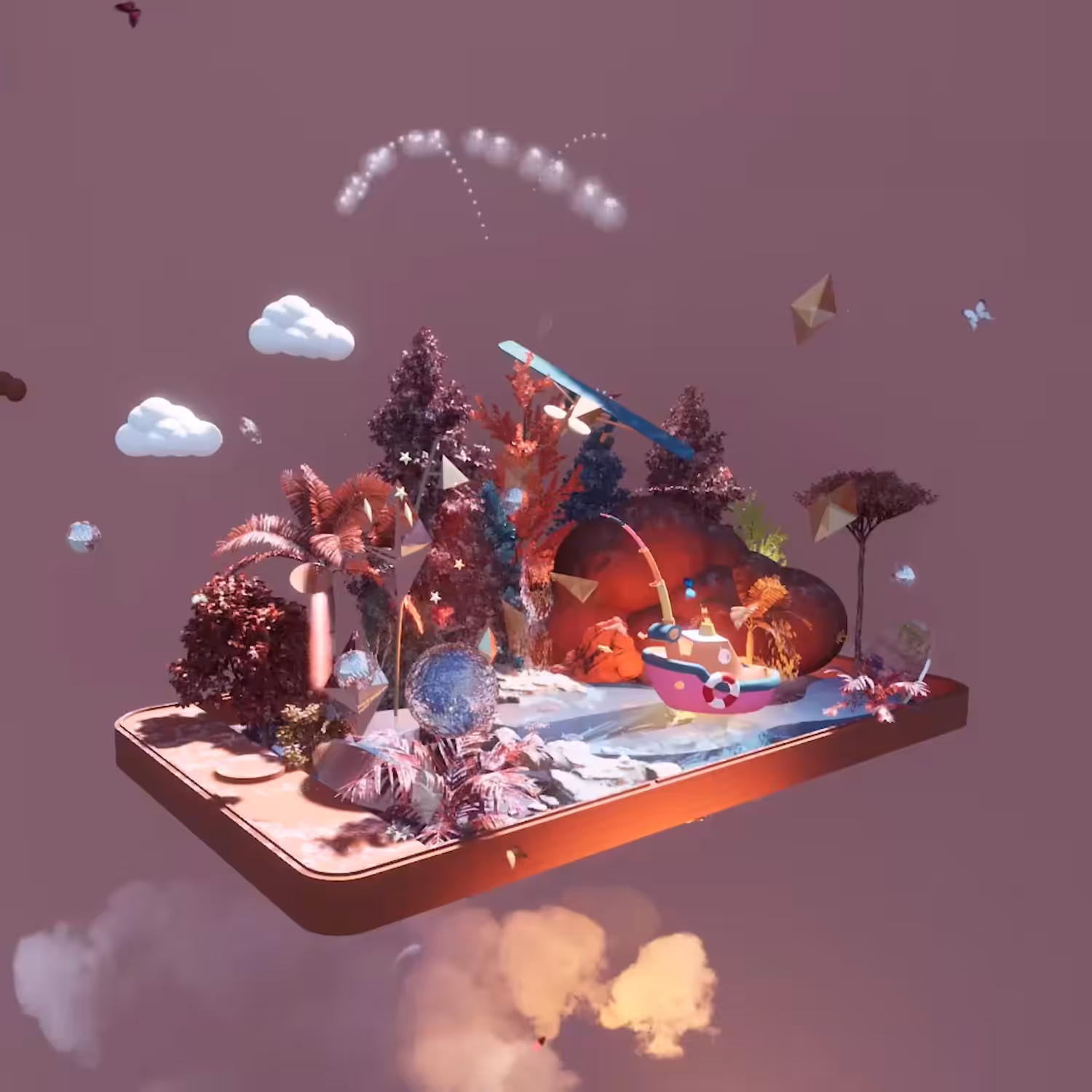 Pink Garden on your Phone