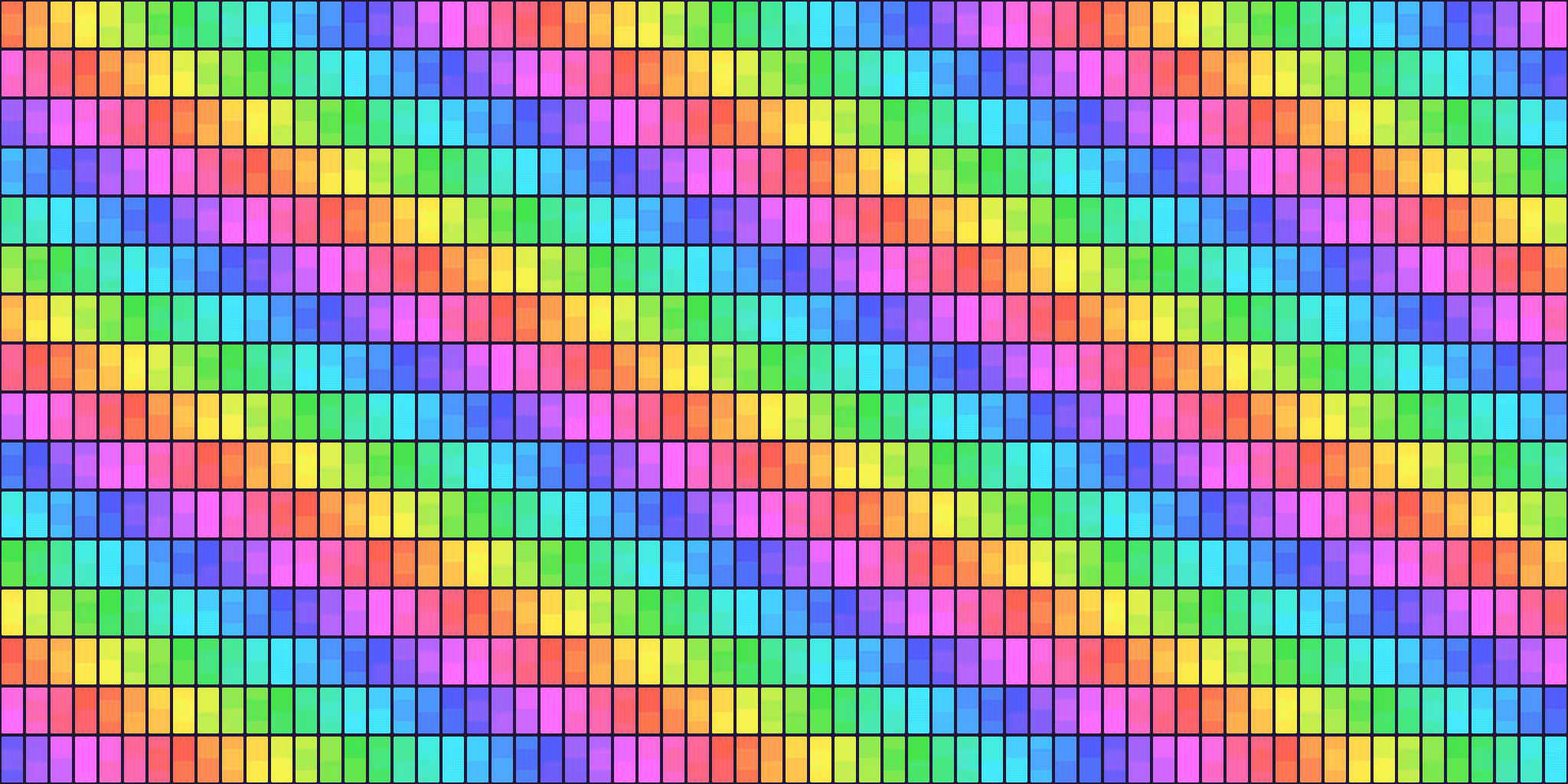 Blended Rainbow Grid