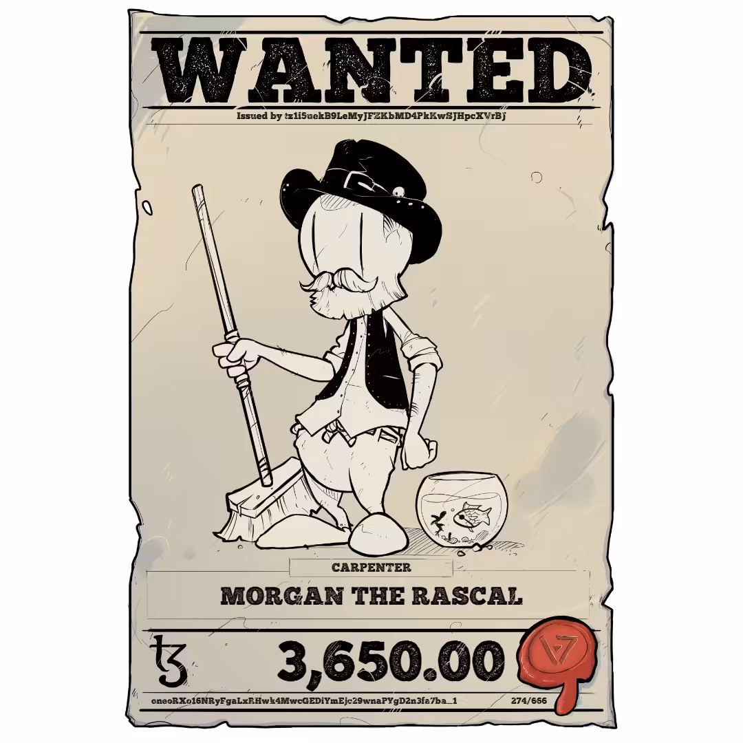 MORGAN THE RASCAL | TEZOS PIRATE 274/666