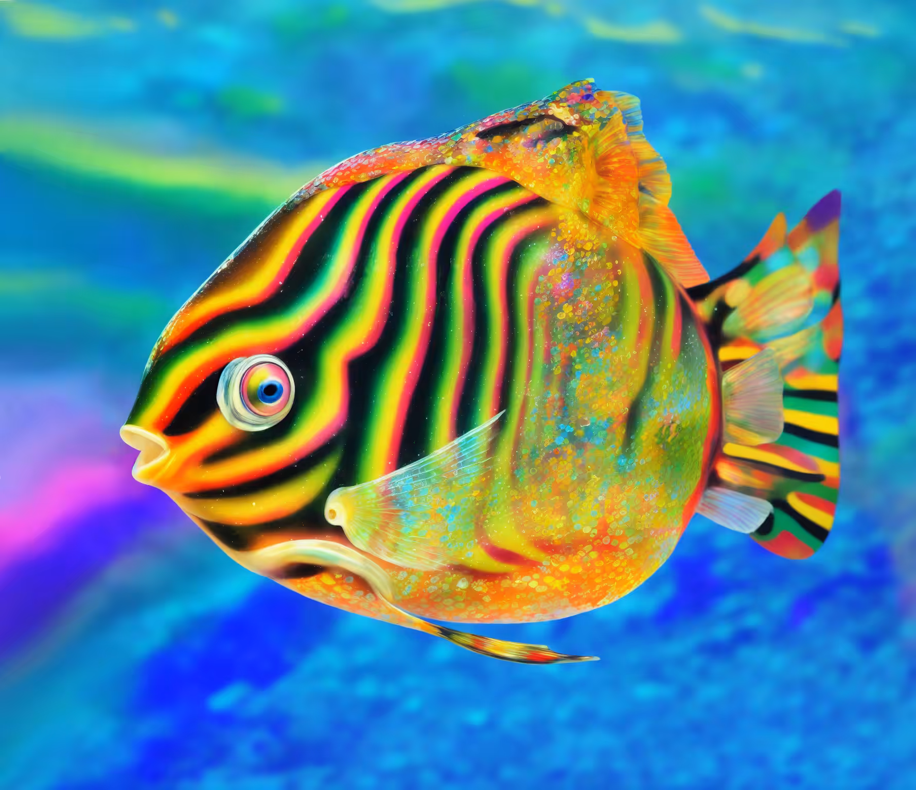 April Pretty Multicolor Fish