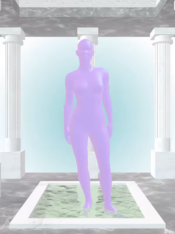 The Excited Bright Purple Woman #4149