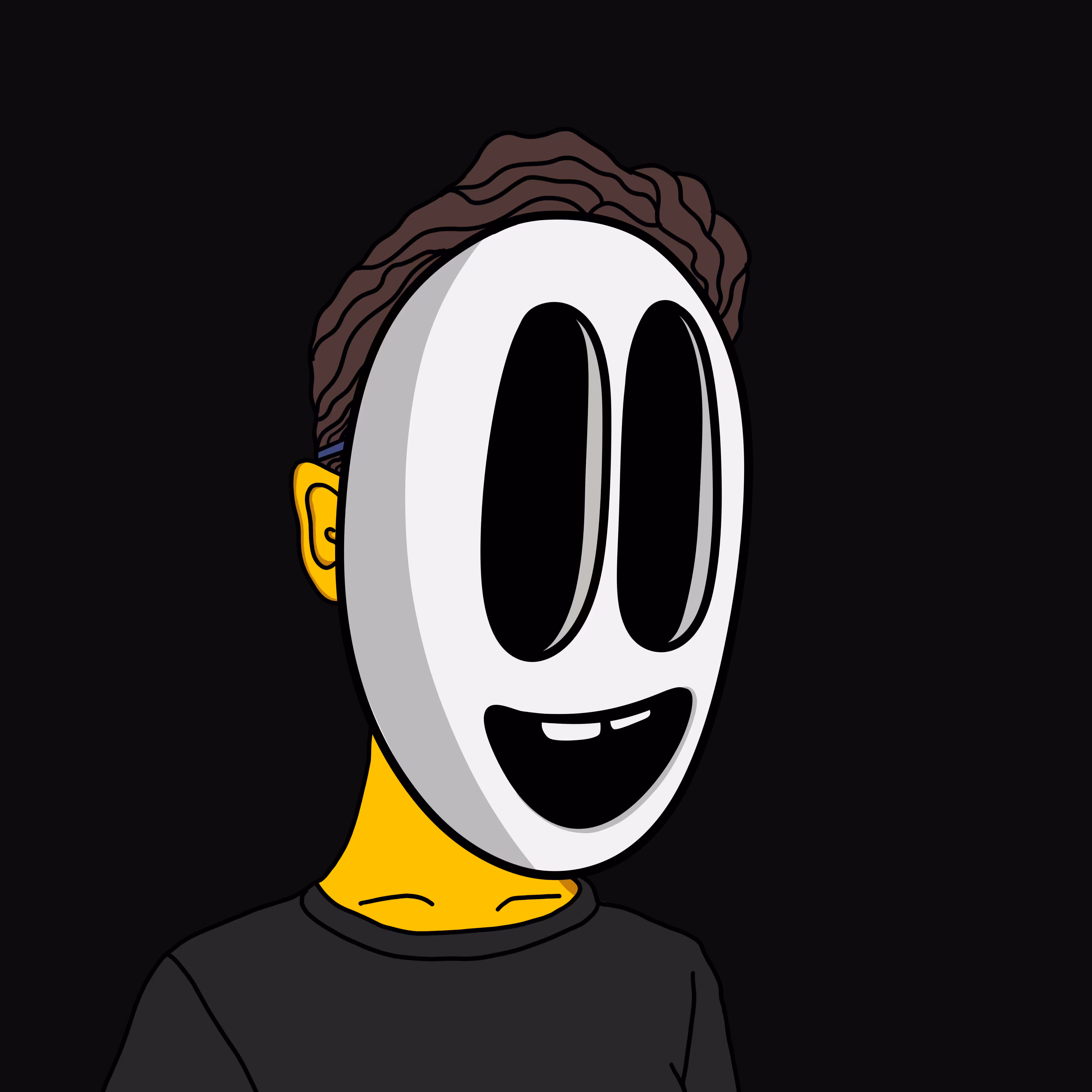 Candan with a Doodle Mask