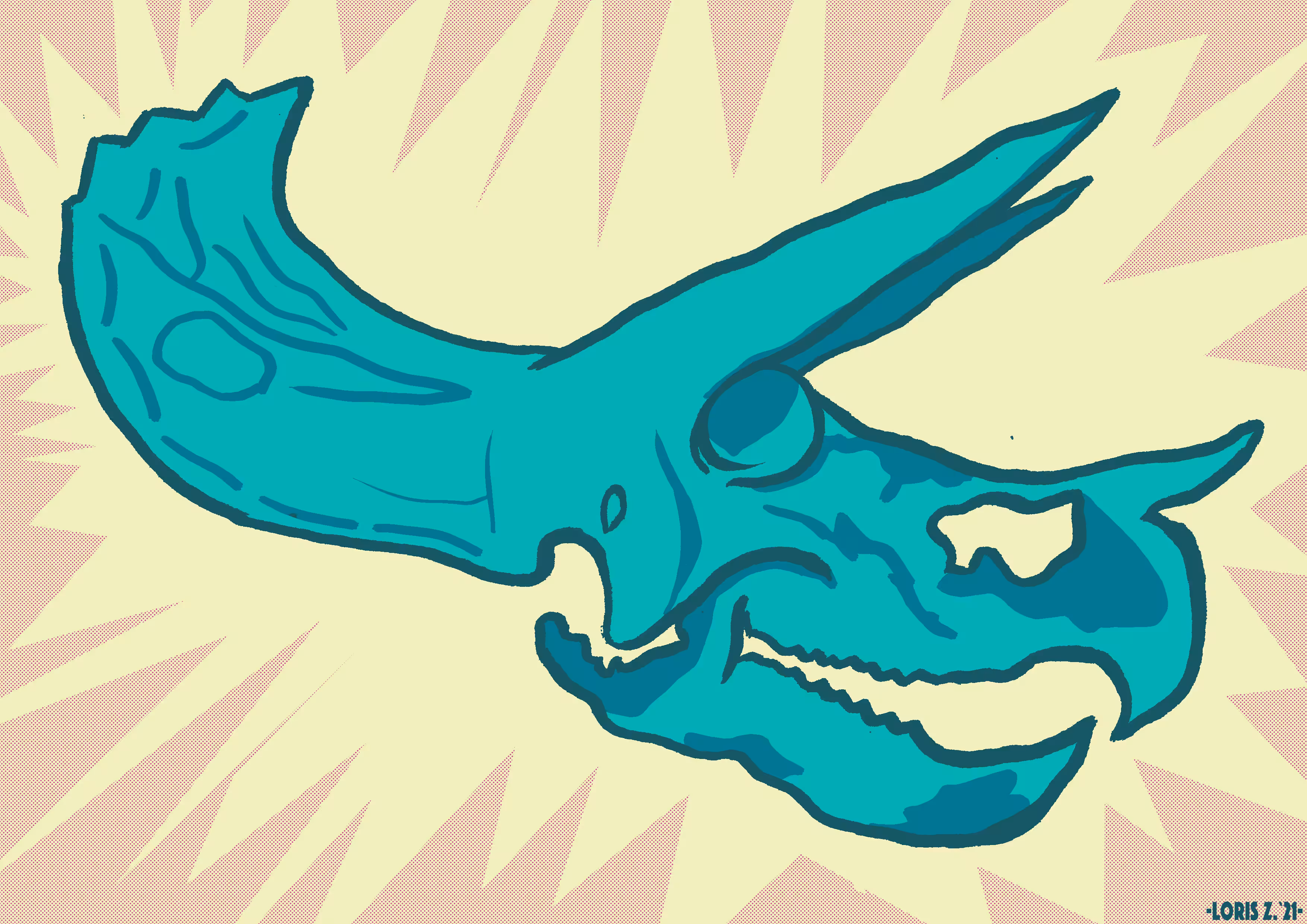 Dino skull sketchbook #2 - Triceratops