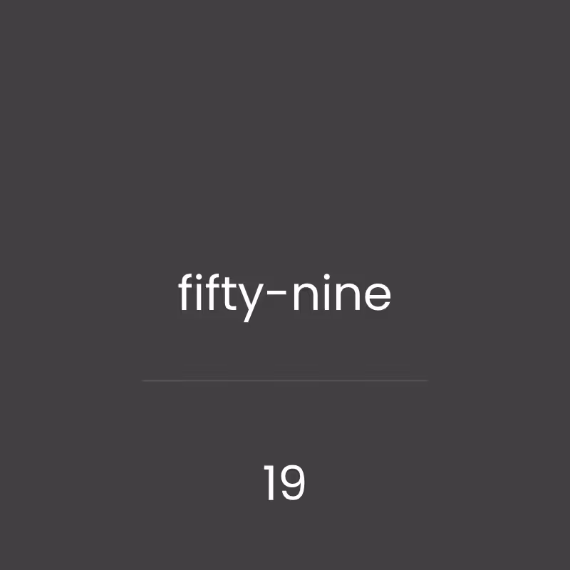 aoon - alphabetical order of numbers #19