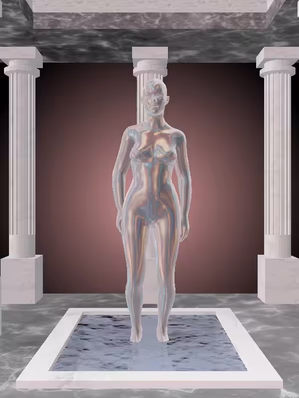 HeavenComputer: The Jumping Holographic Glow Woman #7433
