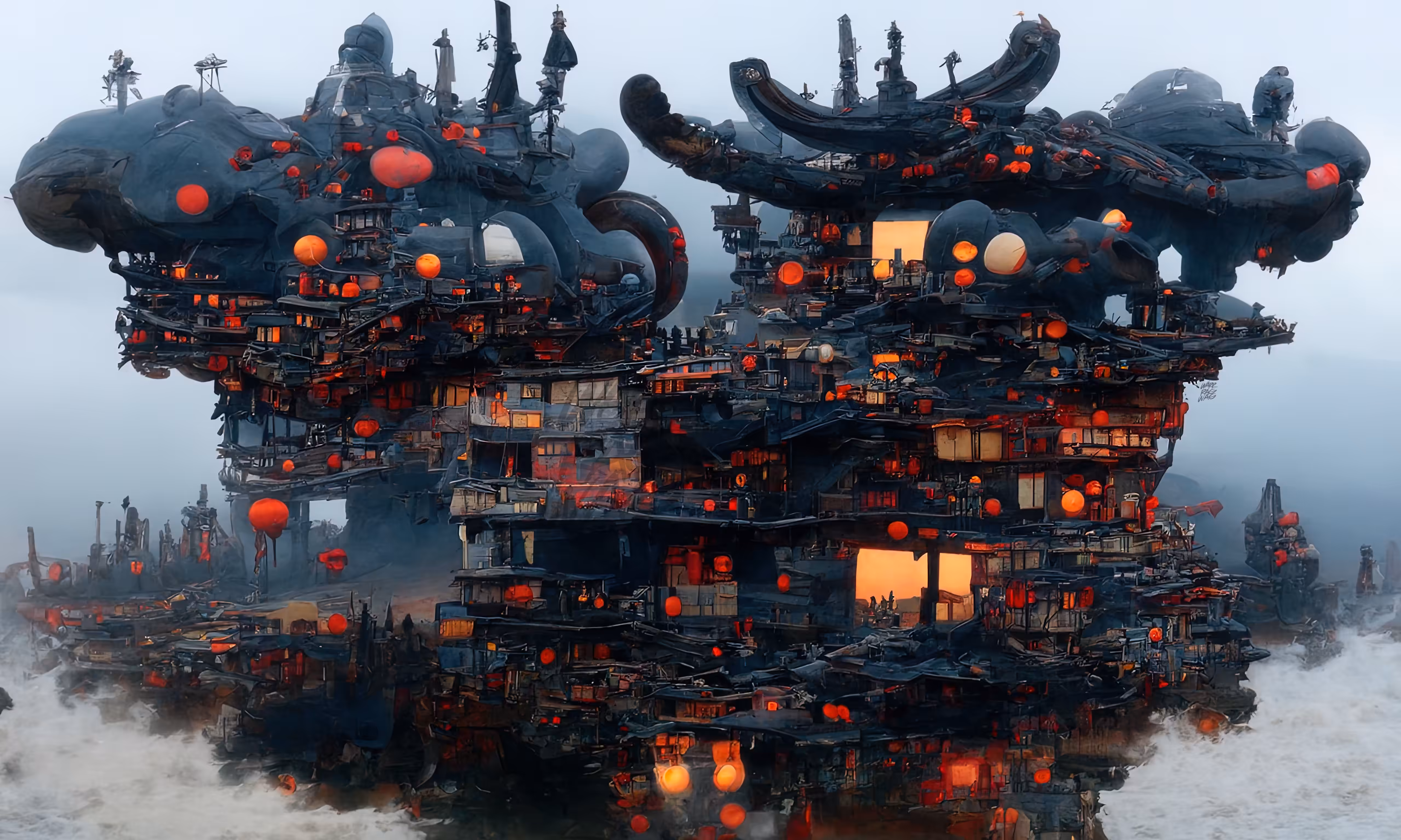 Diffused Arch: Floating Buildings 10