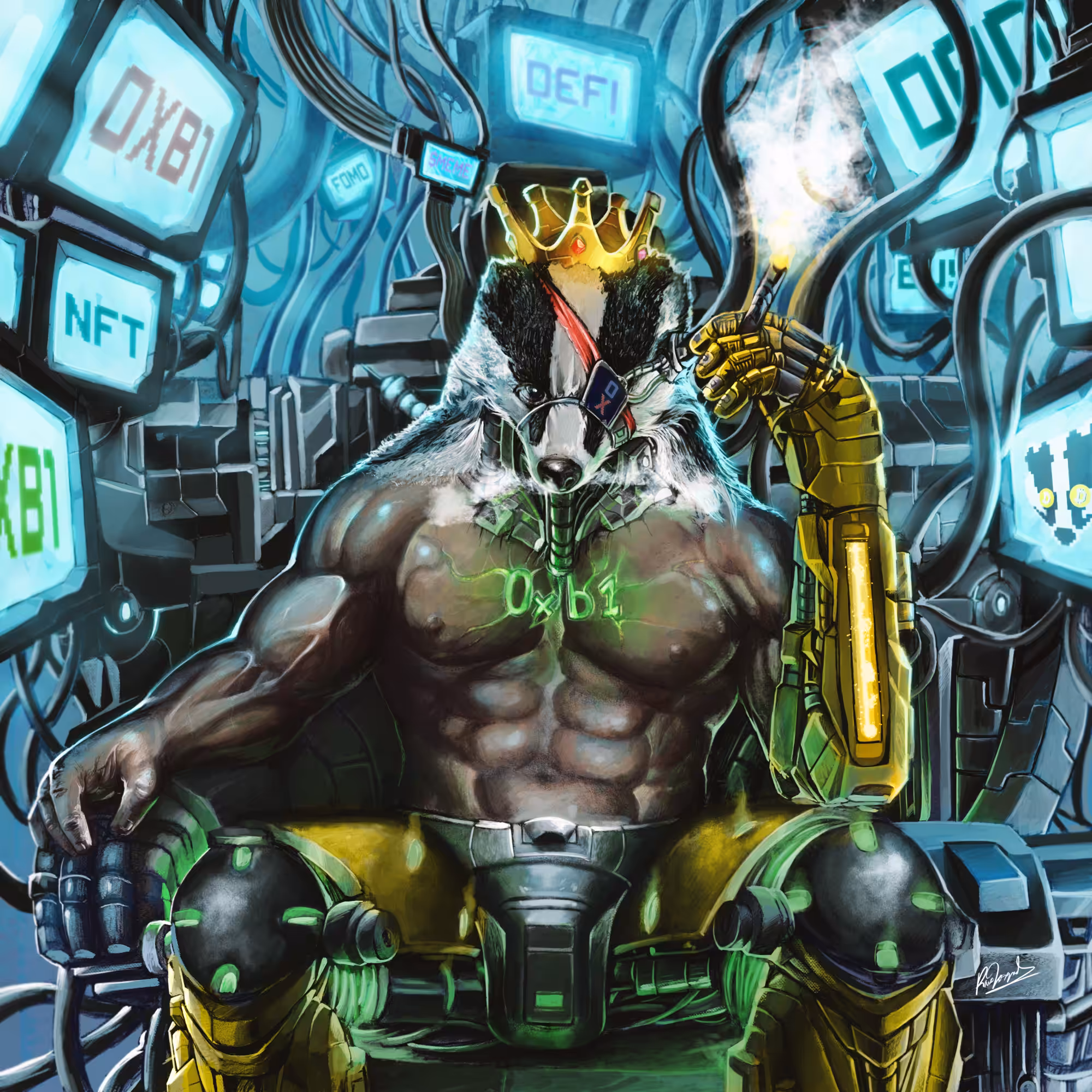 Pencil Skull: Cyborg BadgerDao
