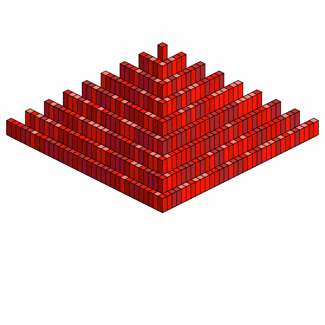 Isometric Grid Pyramid #4