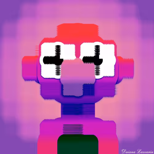Pixelated puppet