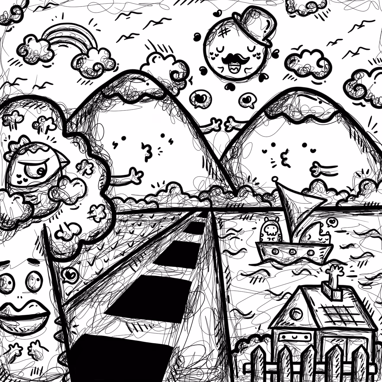 Childhood scribbles