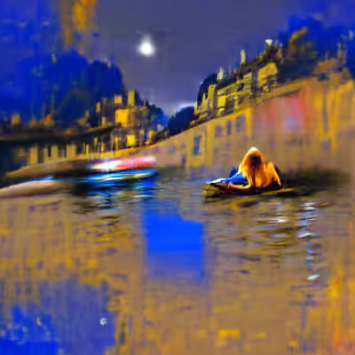 Rowboat on the Seine
