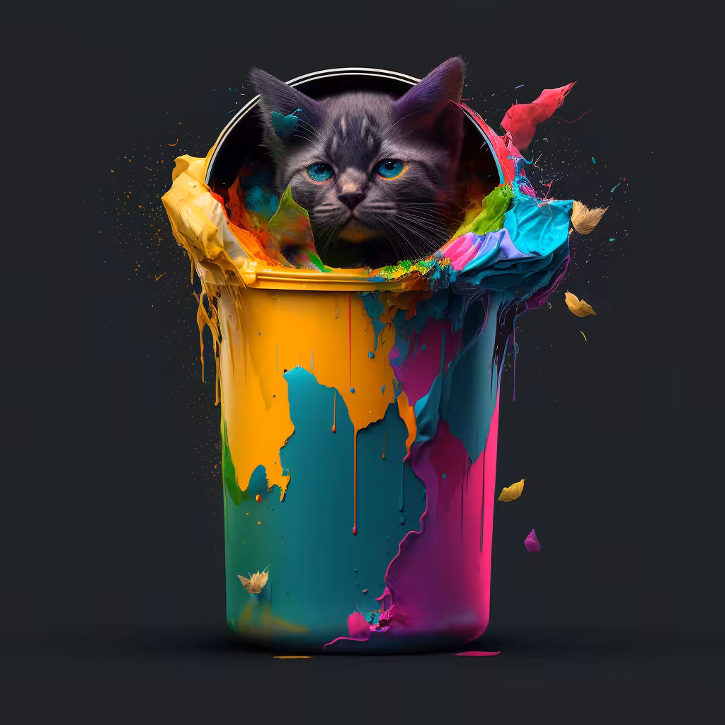 Psychedelic Art: Trash Cat