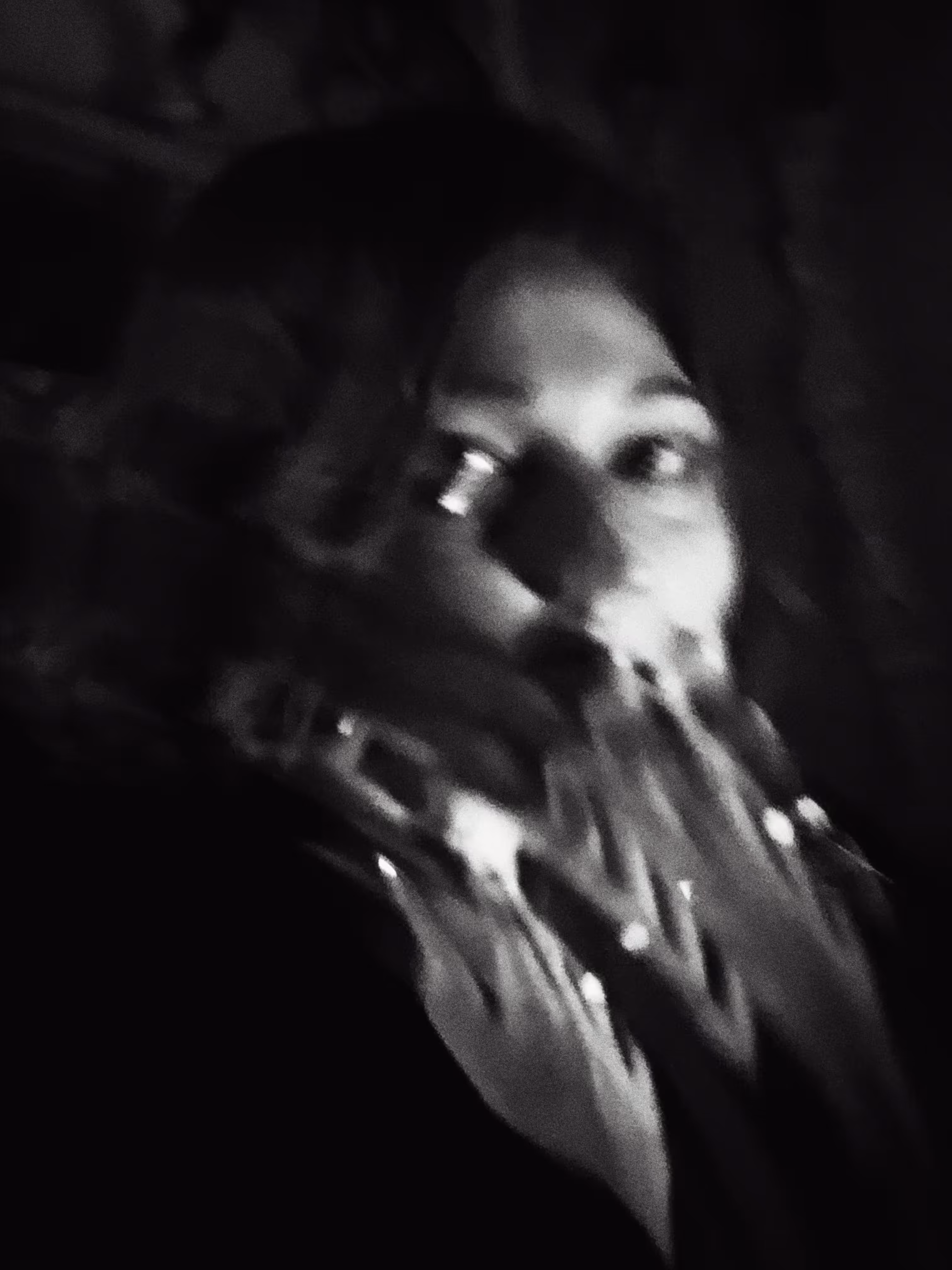 Portrait of woman looking for herself II