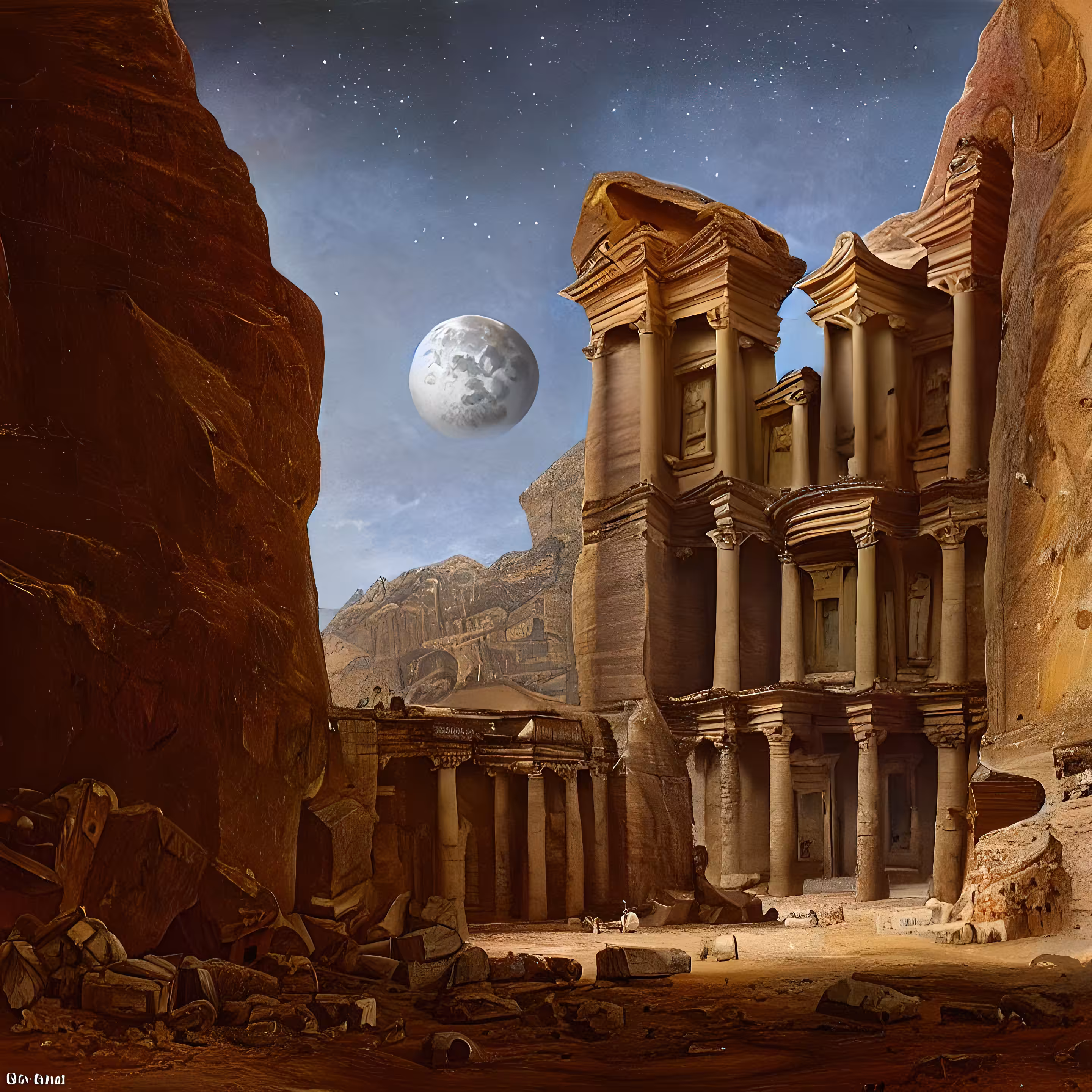 Simulation Number 89: Moon Over Petra