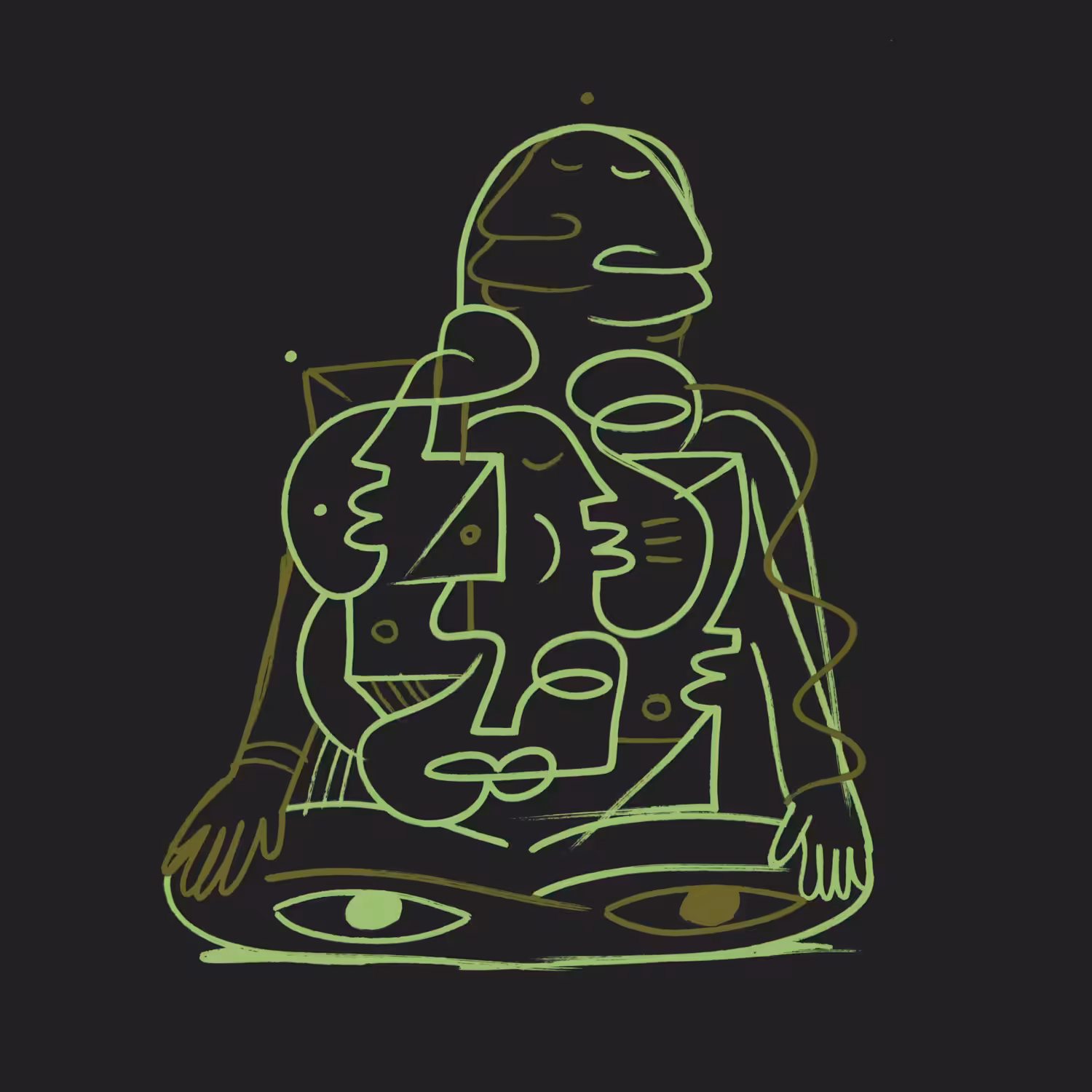 👁  Meditating Man 👁 