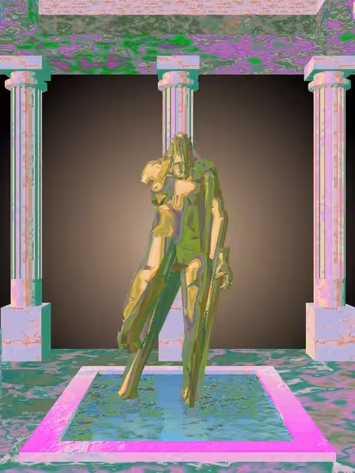 The Victorious Faded Gold Woman #3240