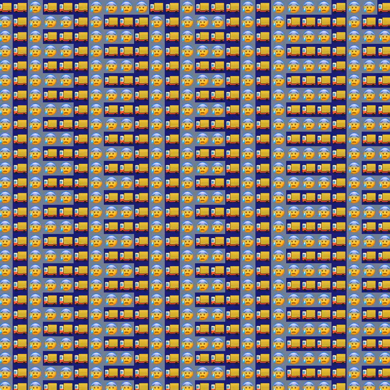 Elementary Cellular Emoji Automata #49