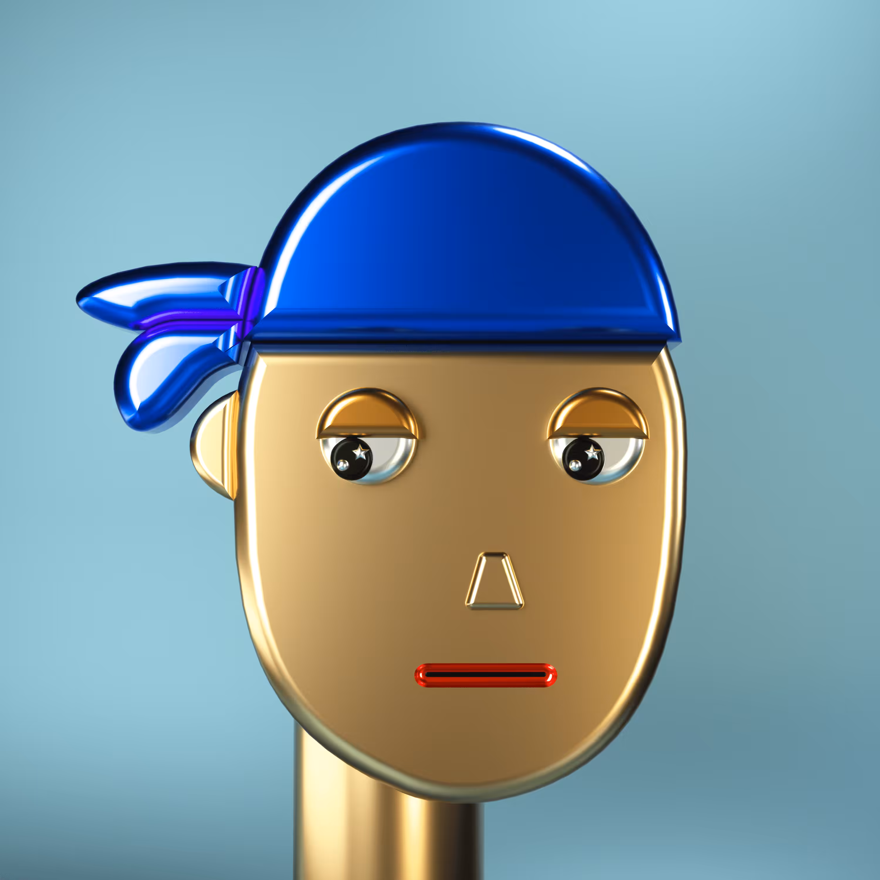 3D Chrome Punks: 3D Chrome Punk #0034