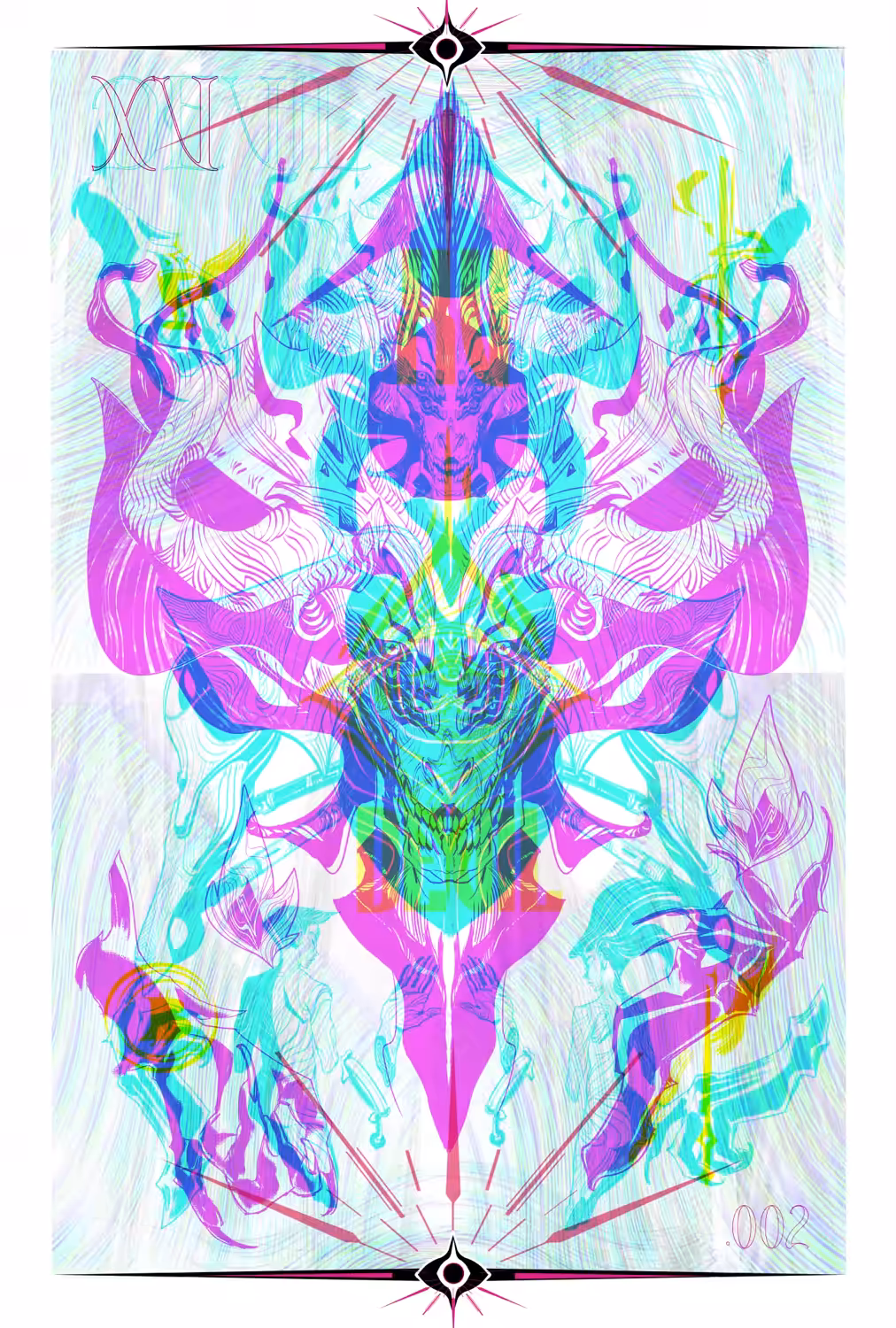 XV DEVIL CARD /// cryptoTAROT Red Reveal N° . 002