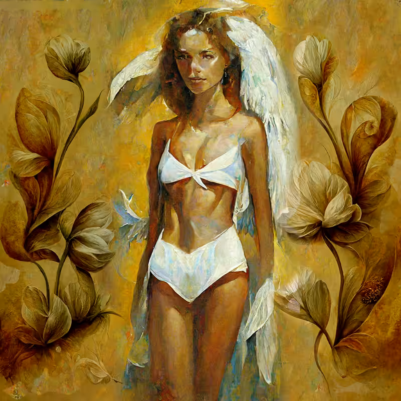 Girl and Flower #4 #6
