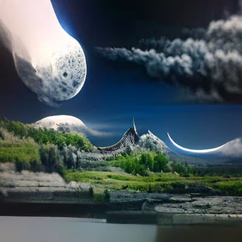 Moon kissing Earth