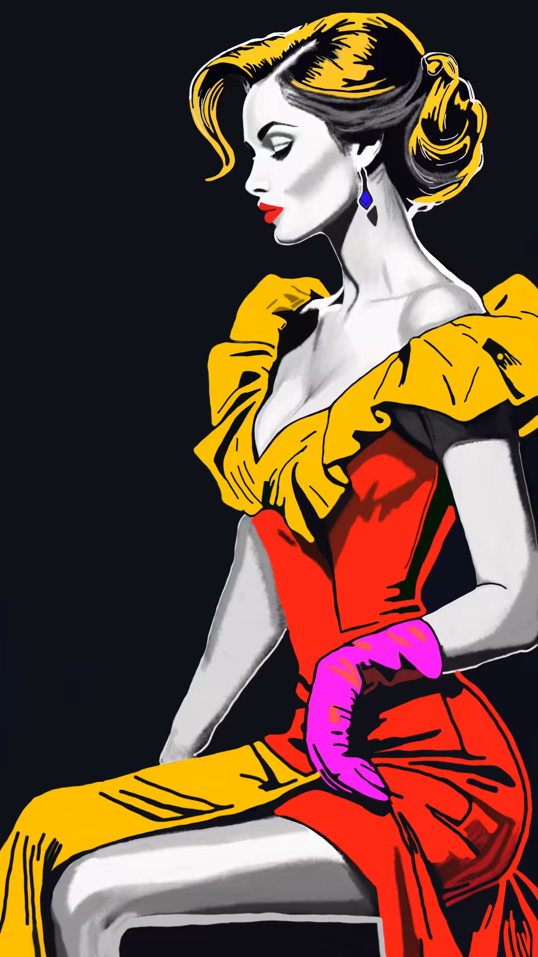 Golden Elegance in darkness