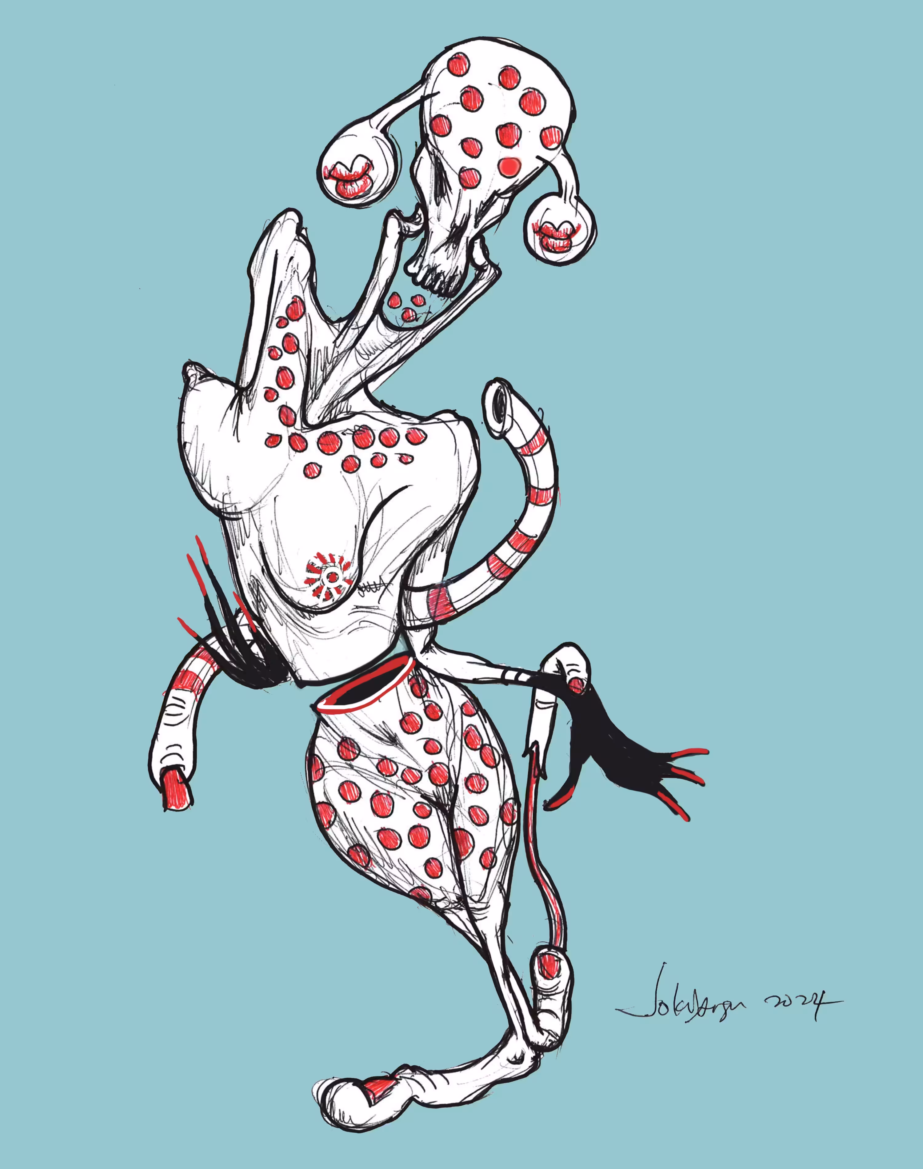 red dotted sorrow