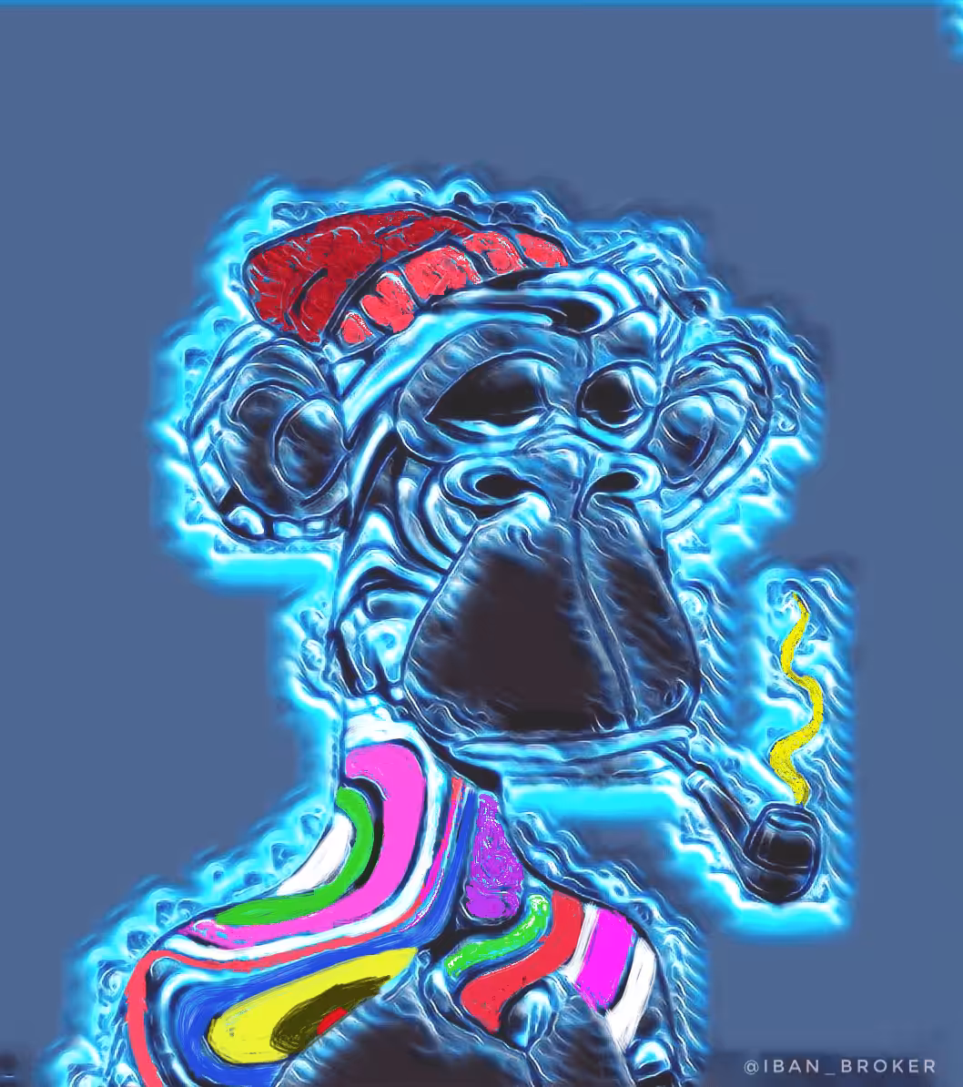 Blue Bored Ape (Colored)  #001