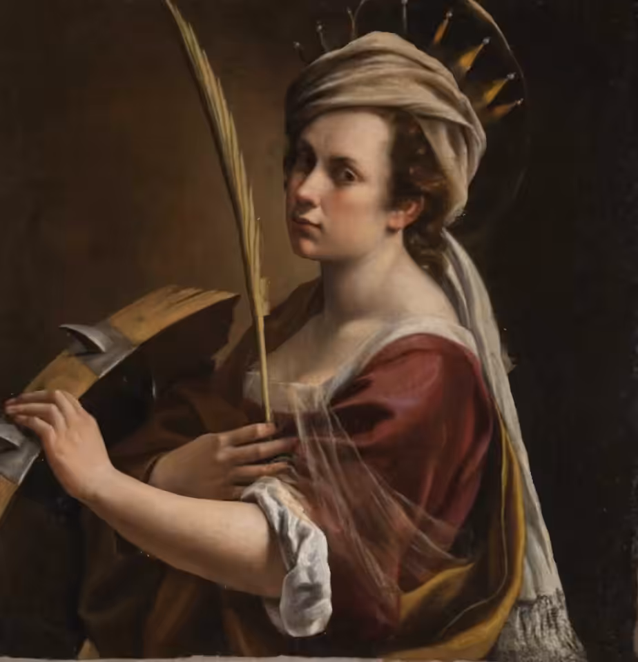Women in Art Animated No. 5 - Artemisia Gentileschi, Self-Portrait as Saint Catherine of Alexandria