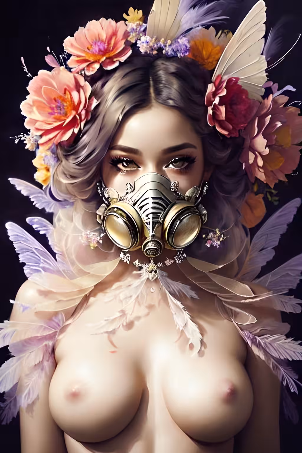 Girl and toxic planet 