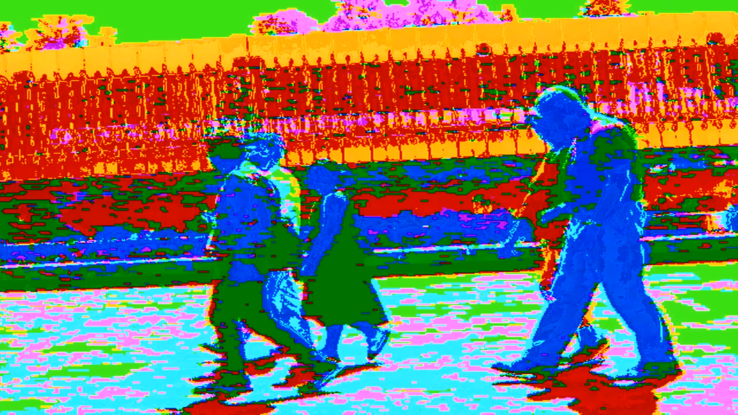 Family walking at the National Museum of Anthropology in Mexico City