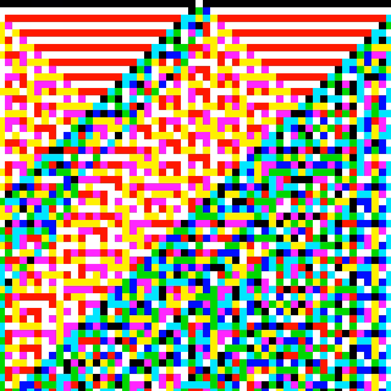 RGB Elementary Cellular Automaton #416