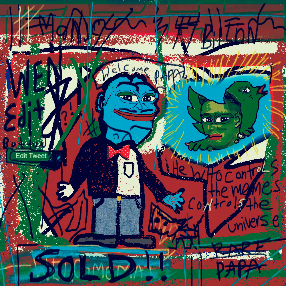 Welcome Papa Musk! Rare Pepe Fake By MaNiC//