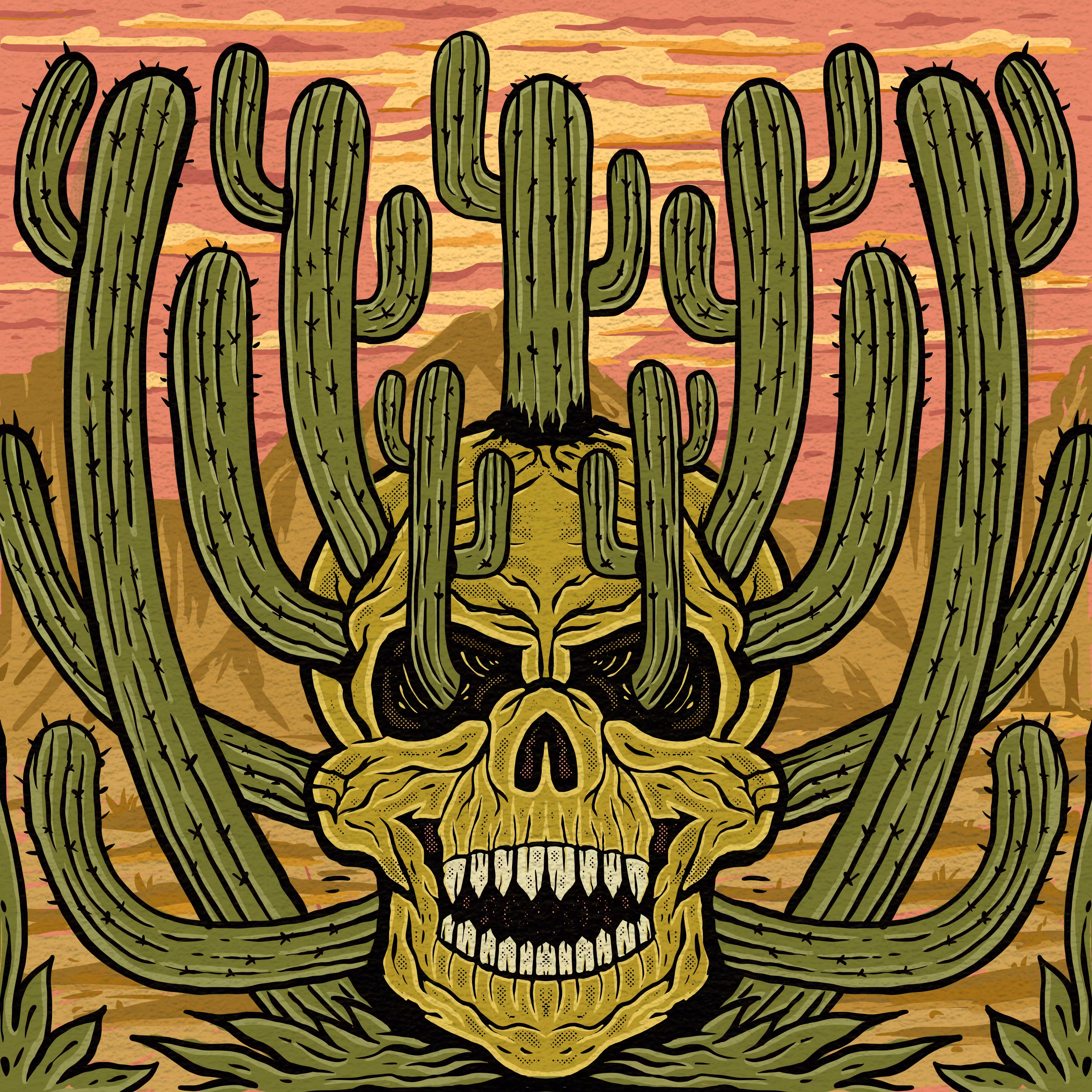 skull & cactus dessert
