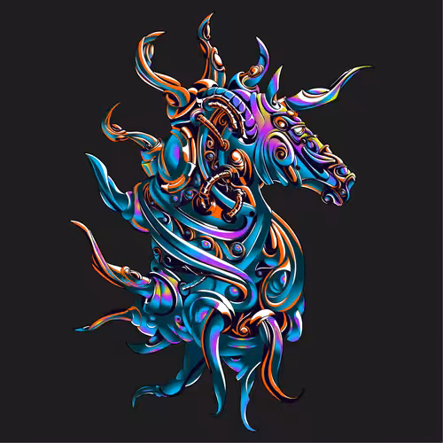The Colorful Crypto Horse: Crypto Horse #596