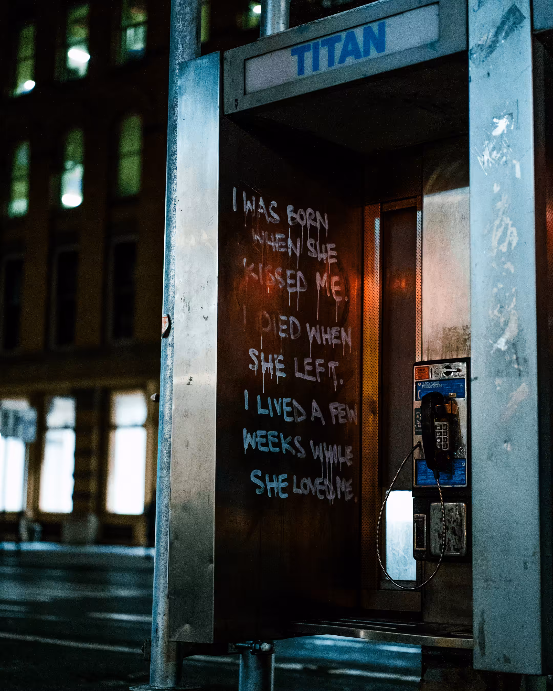 Fragment of Gotham #32. Payphone Poetry