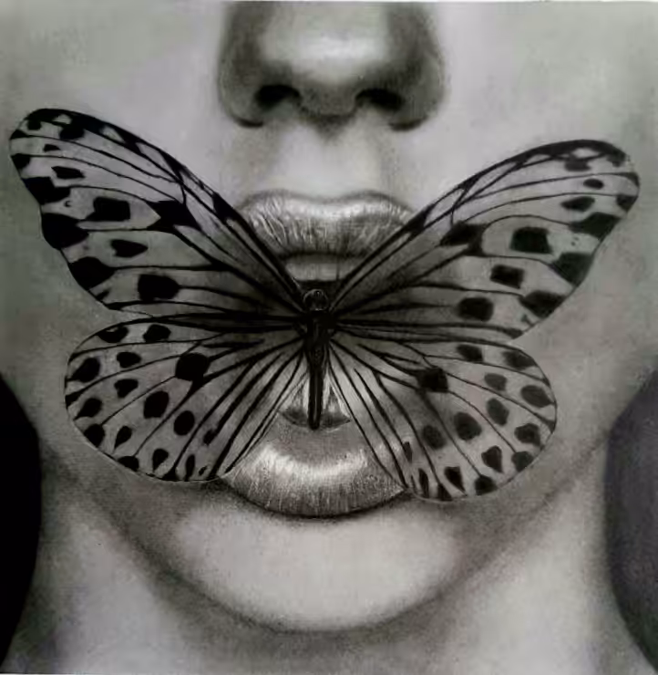 Butterfly on the lips