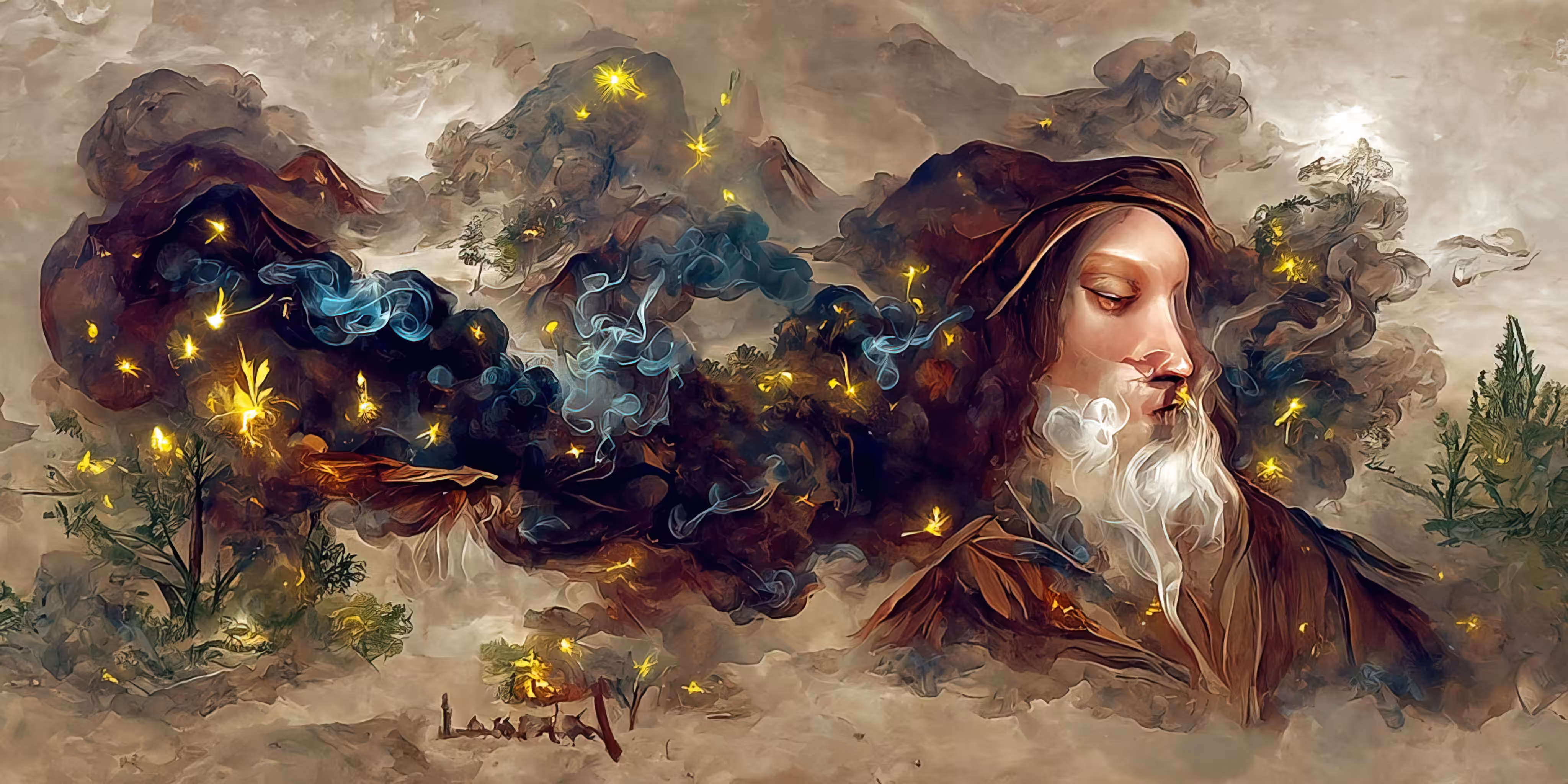 The wizard's studies