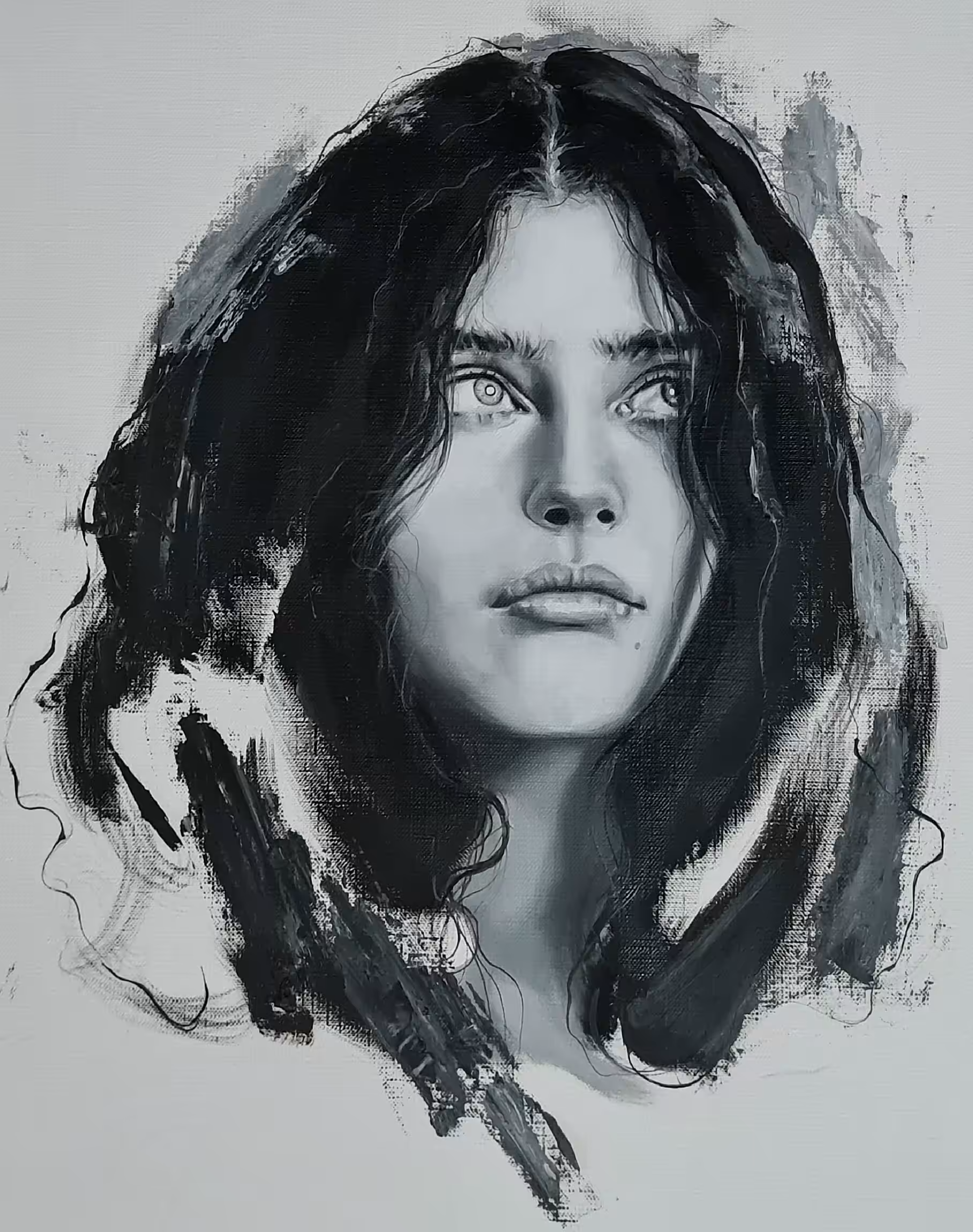 Black and white portrait