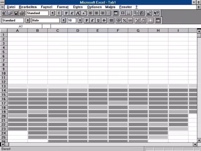 Binary Arc-Clock / Excel Retro Data version (1992)