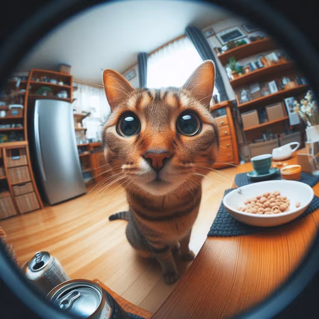 Cat on camera