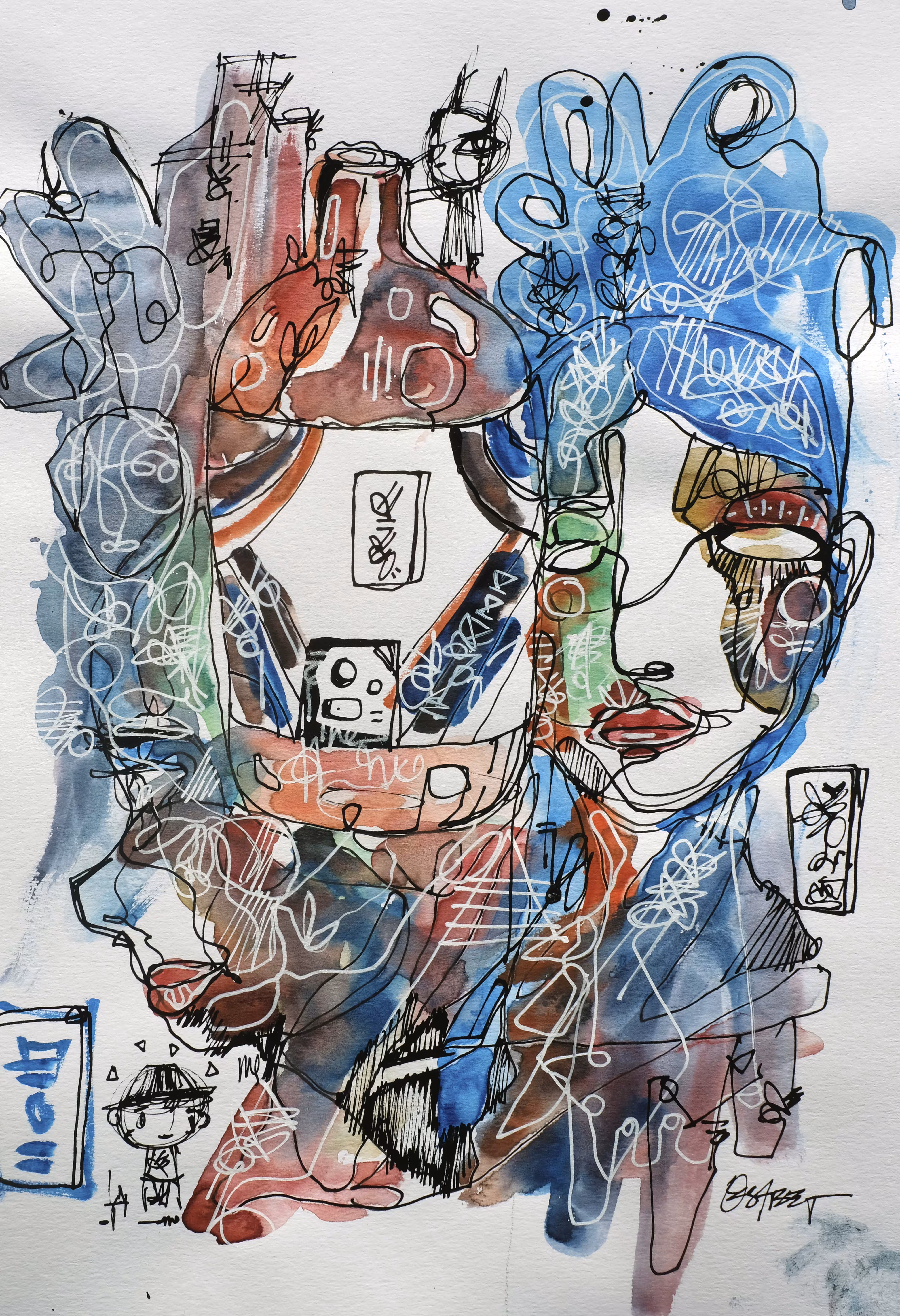 Sabet Sketchbook: 1 OF 1 / BLUE FIELD 2019 SABET / SKETCHBOOK 1