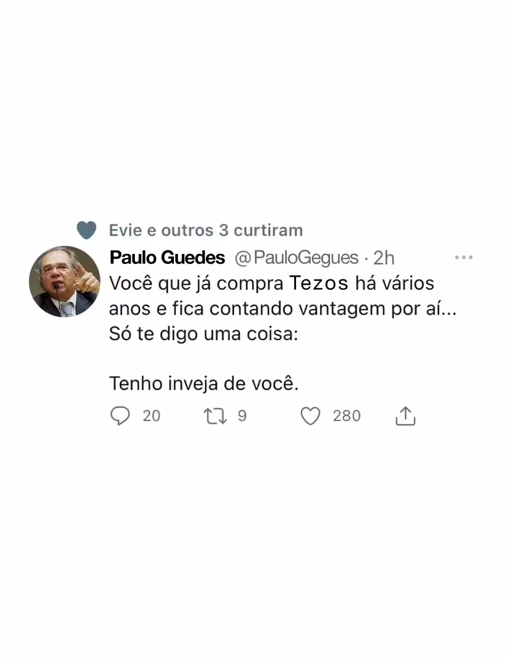 Paulo compra Tezos