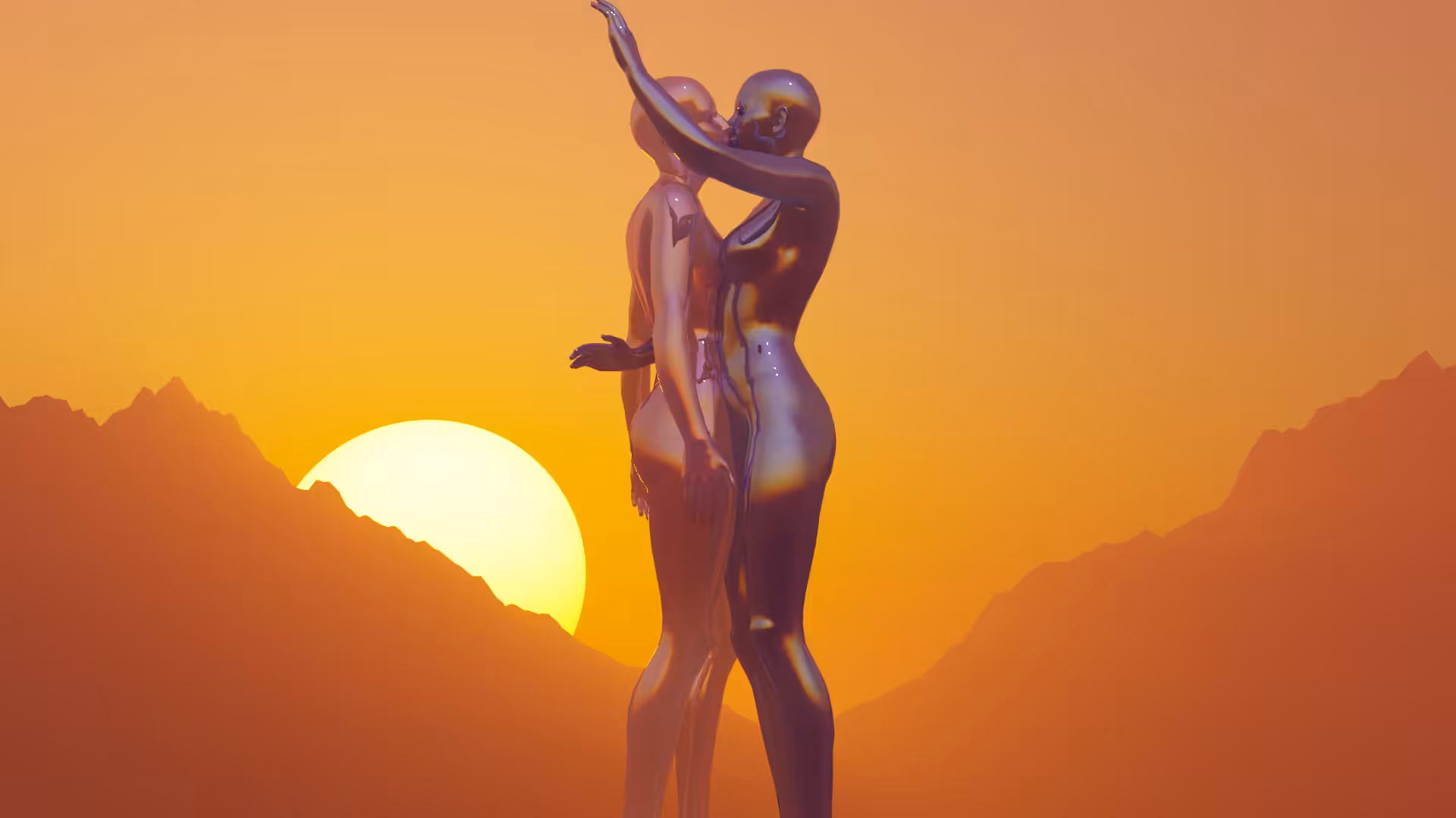 Sunset kiss
