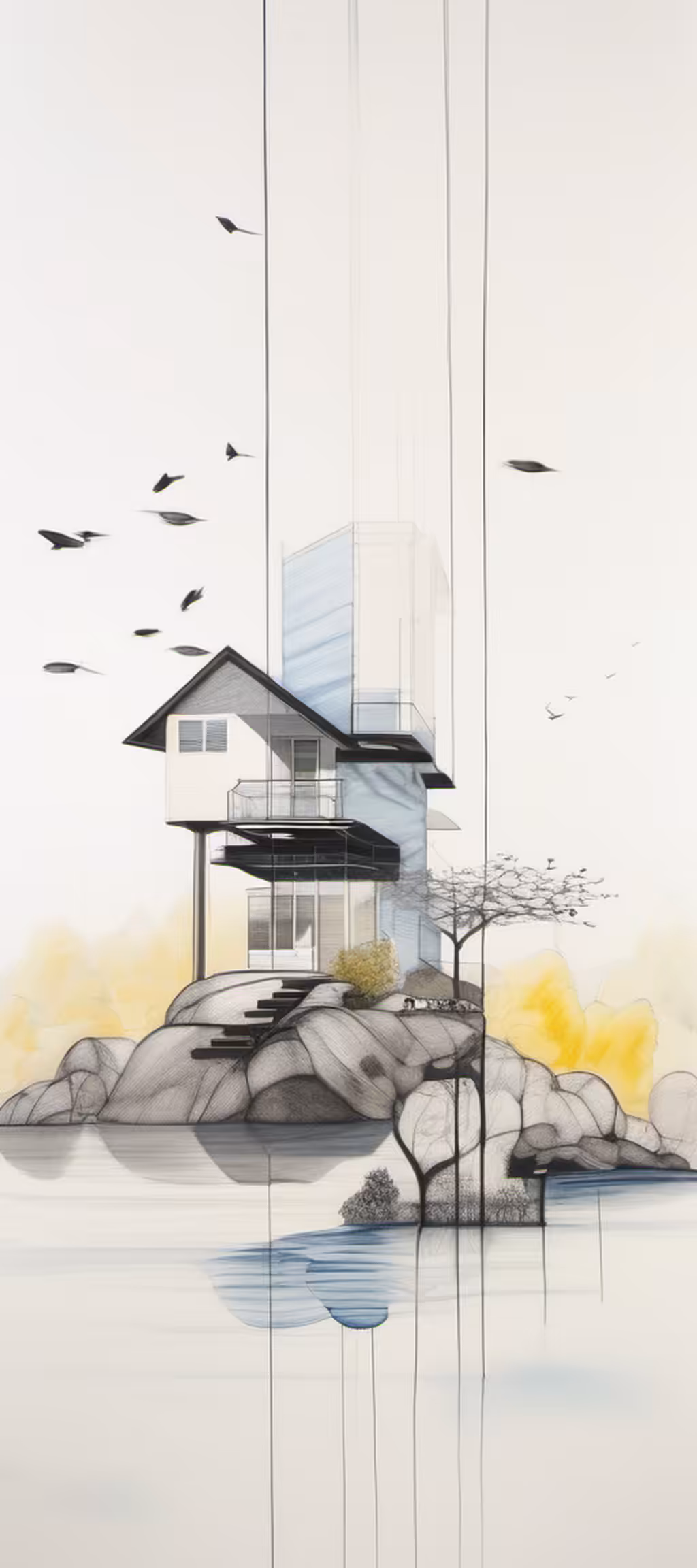 Tall Houses + Trees #28